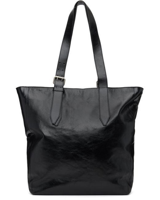 Dries Van Noten Black Leather Tote for men