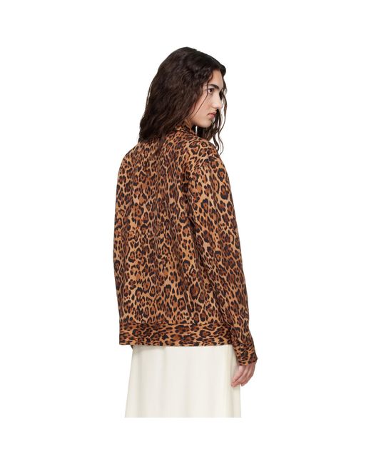 Anna Sui Brown Tan Leopard Jacket