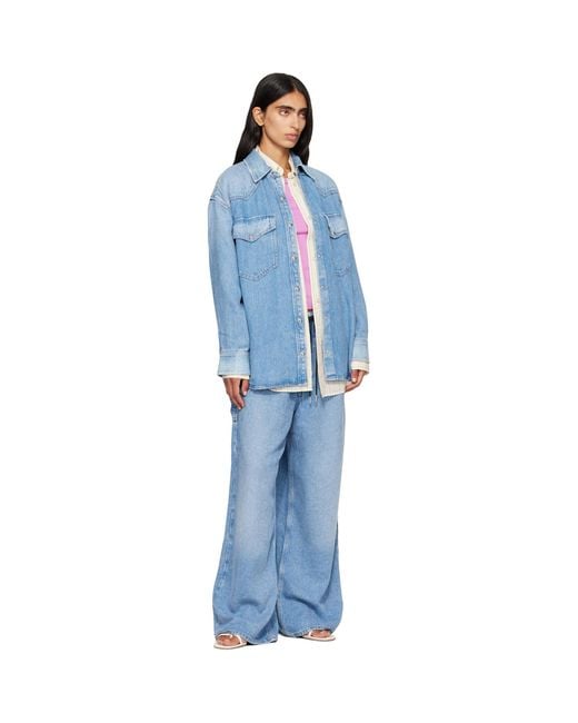 Agolde Blue Lotta Denim Shirt
