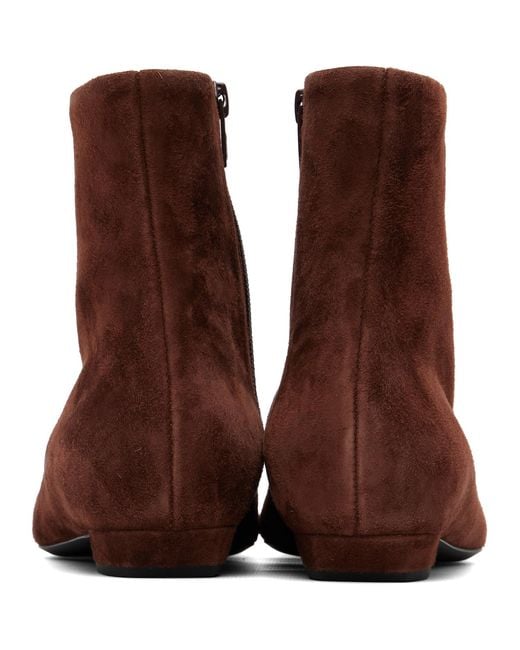 Proenza Schouler Brown Trap Flat Ankle Boots