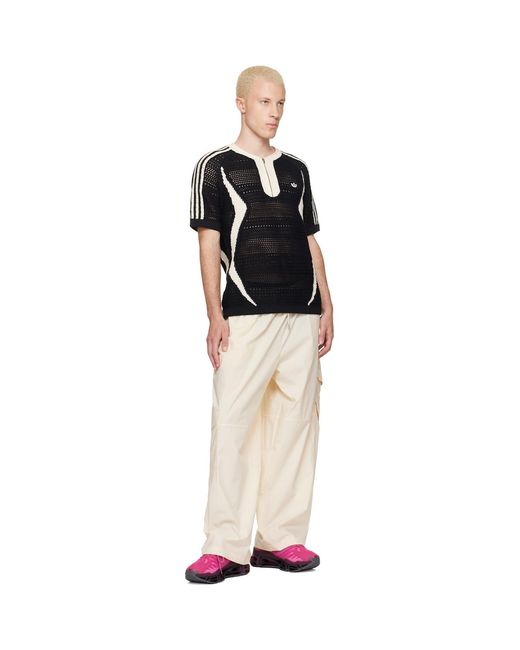 Adidas Originals Black Edison Chen Edition Clot Knit Jersey T-Shirt for men