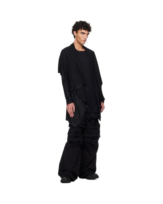 Julius Black Veiled Cardigan for men