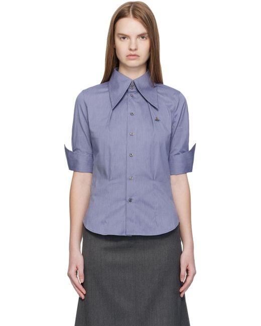 Vivienne Westwood Blue Short Sleeve Violin Shirt