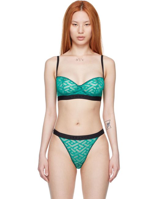 Versace Blue La Greca Bra