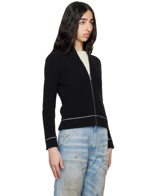 MM6 by Maison Martin Margiela ブラック Slitted Camionneur トラックジャケット Black