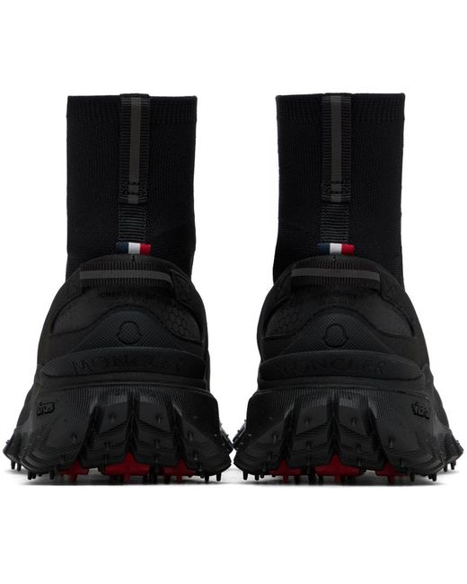 Moncler Black Trailgrip Knit High Top Sneakers