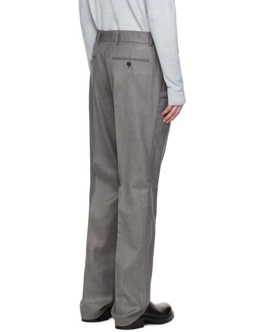Acne Gray Tailored Trousers for men