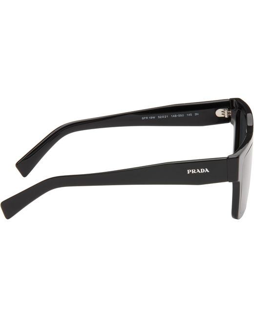 Prada Gray Square Shield Acetate Sunglasses