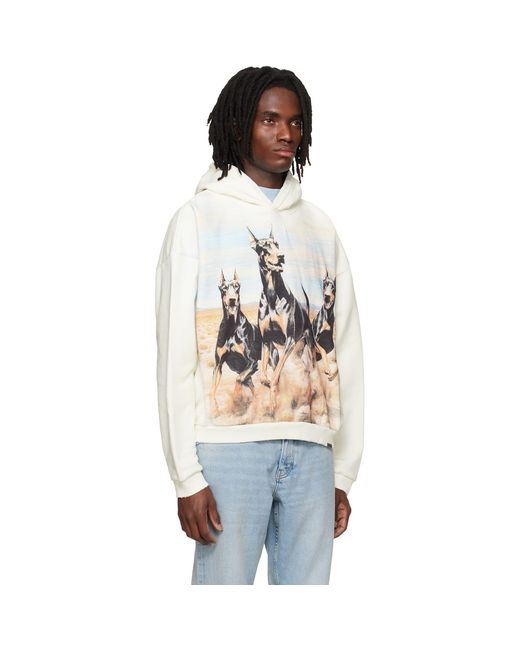 Pull À Capuche Blanc Cassé À Image Represent pour homme en coloris Black