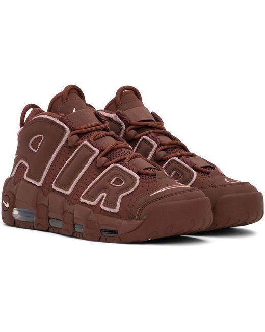 Nike Brown Burgundy & Air More Uptempo '96 Sneakers for men