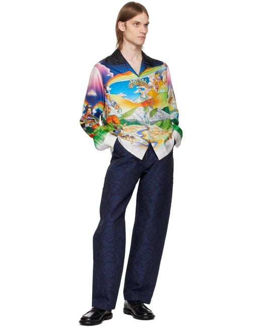 メンズ Casablanca マルチカラー シルク シャツ Multicolor