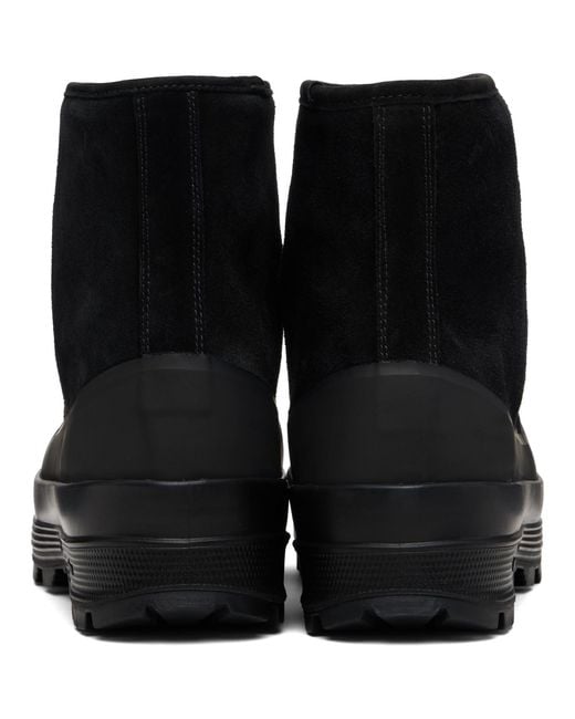 Diemme Black Badia Shearling Boots for men