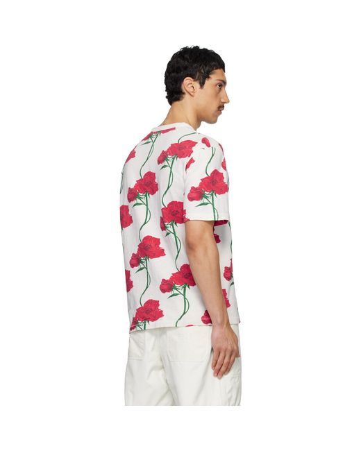 KENZO Red Off- Paris Archive Rose' T-Shirt for men