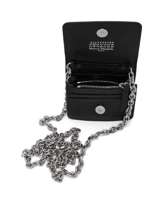 Maison Margiela Black Stitch Chain Wallet Bag | Lyst Canada