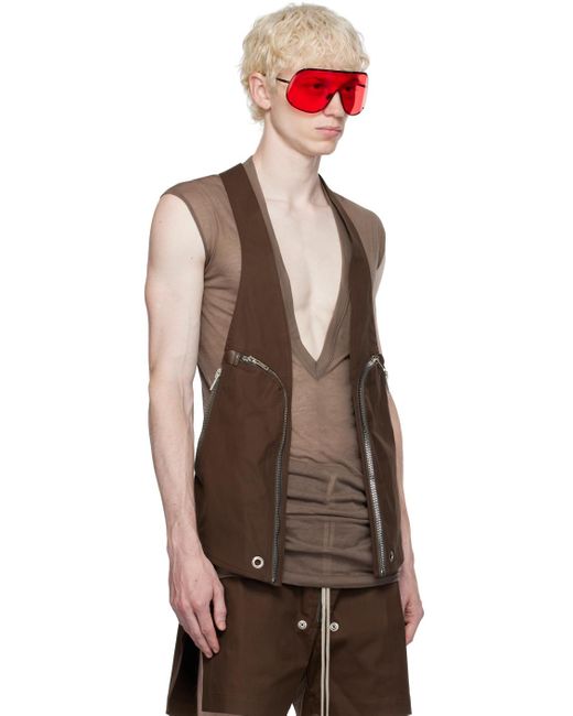 Rick Owens Multicolor Brown Bauhaus Vest for men