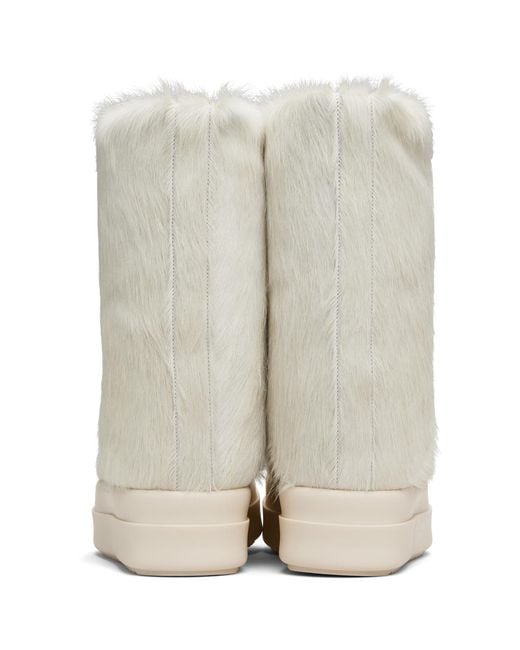 Rick Owens Natural Off- Concordians Mega Bumper Lunar Boots