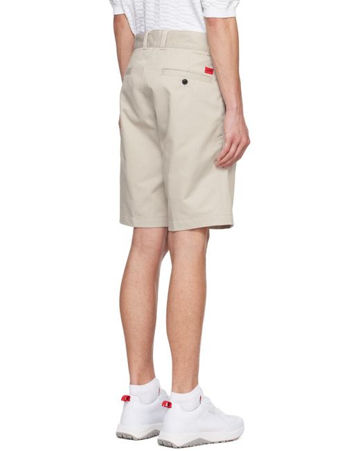 HUGO Natural Buttoned Pockets Shorts for men