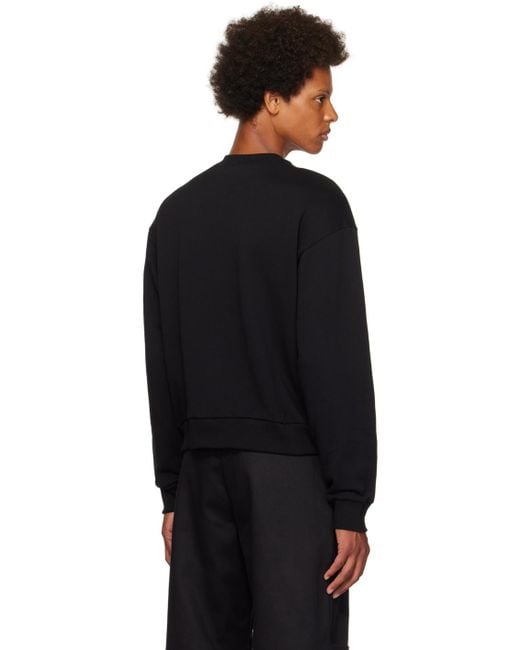 Spencer Badu Black Side Zip Sweatshirt for men