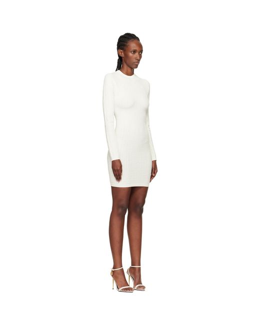 Balmain Black Off- Monogram Minidress