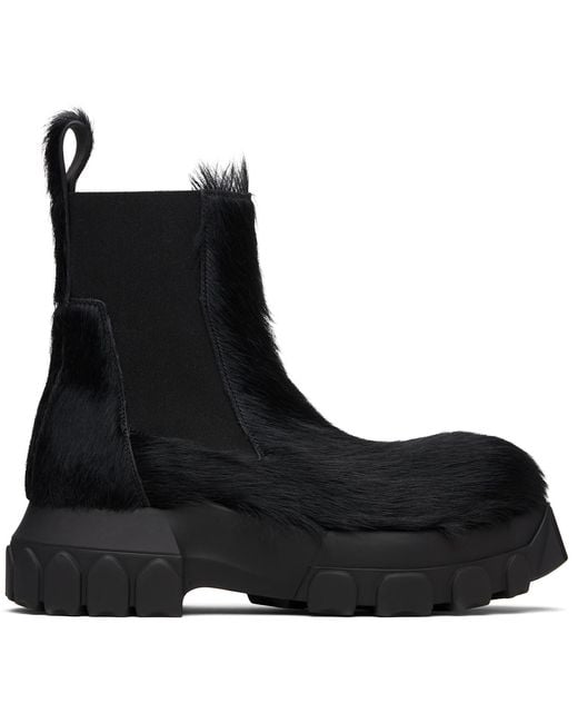 Rick Owens Black Concordians Beatle Bozo Tractors Boots