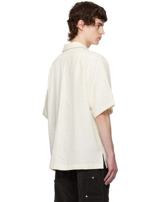 Wales Bonner White Off- Highlife Bowling Shirt for men