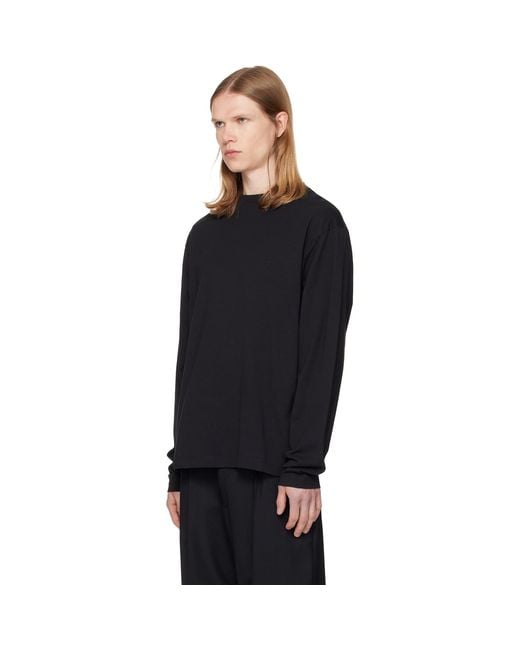 Jil Sander White Three-Pack Long-Sleeved T-Shirts for men