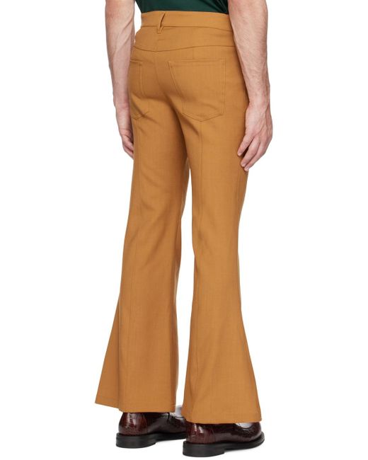 Pantalon brun clair à logo brodé Marni pour homme en coloris Brown
