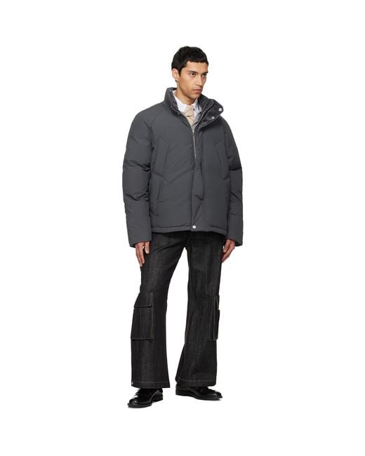 NULLUS Black 8 Pocket Down Jacket for men