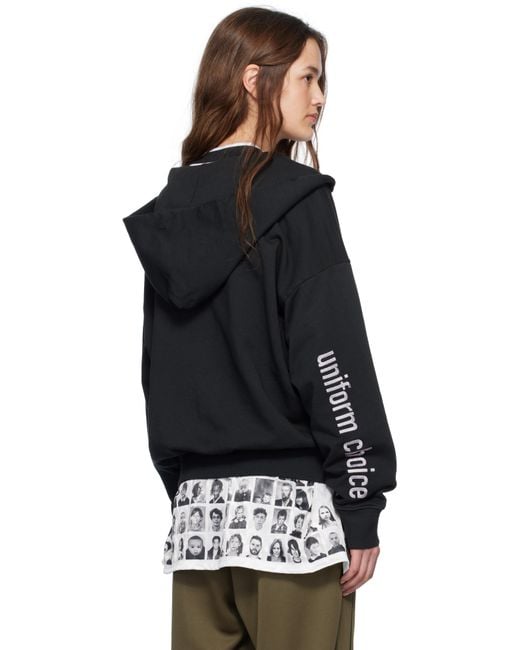 032c Black Routine Zip Hoodie