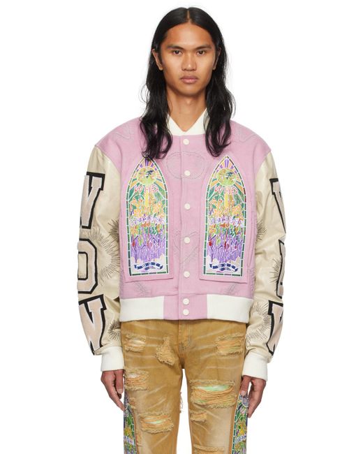Who Decides War Ssense Exclusive Namesake Bomber Jacket in Pink