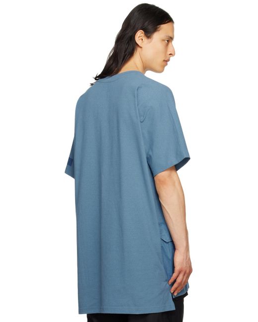 Y-3 Blue Cargo Pocket T-shirt for men