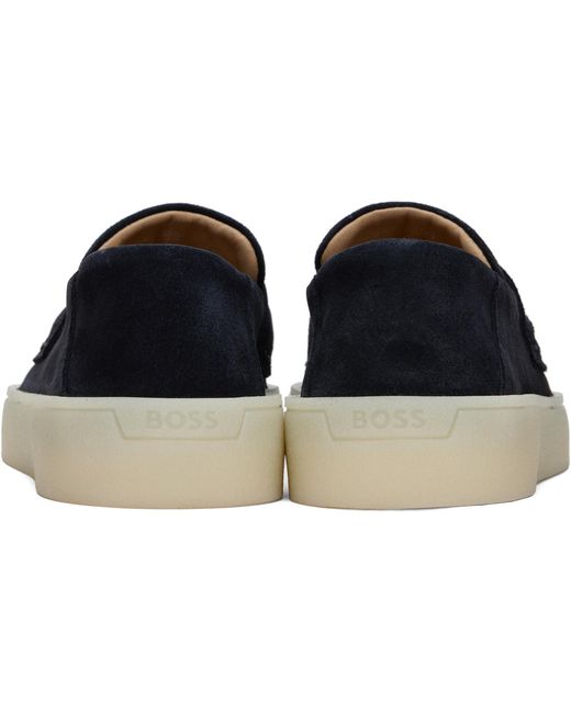 Boss Black Suede Loafers for men