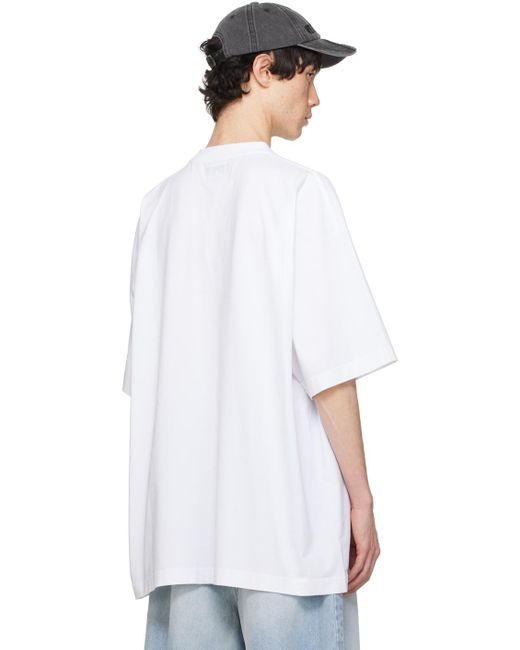 T-shirt blanc à image Vetements pour homme en coloris White