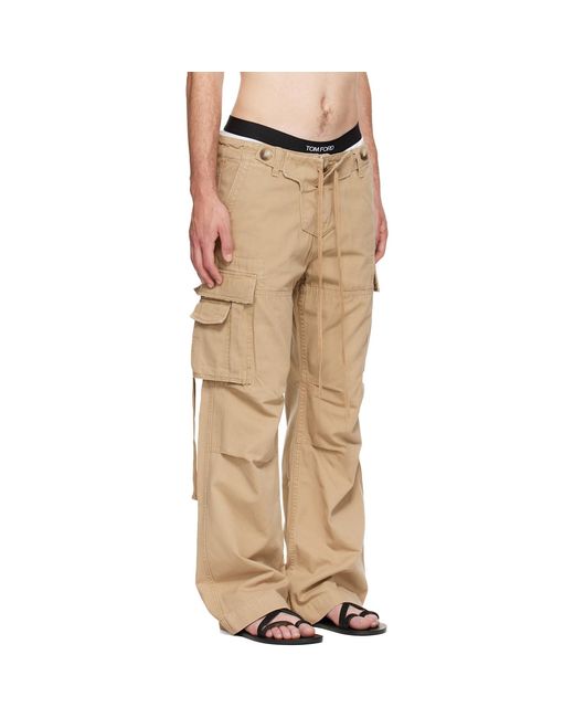 Raimundo Langlois Natural Double Fly Cargo Pants for men