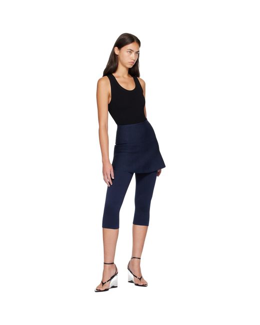 Alaïa Blue Alaïa Compact Knit Skirt leggings