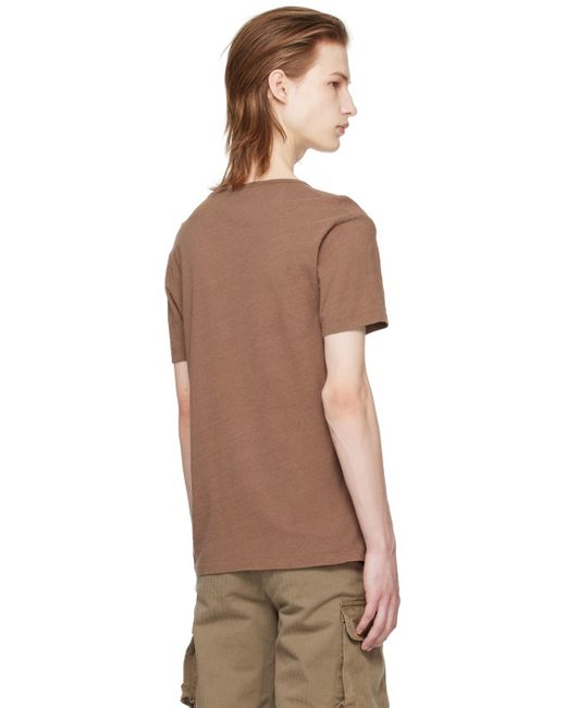 Our Legacy Multicolor Brown Washed T-shirt for men