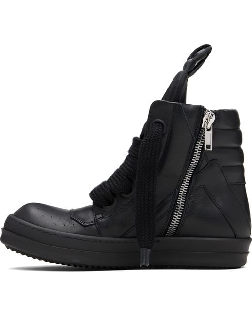 Rick Owens Black Temple Geobasket Sneakers for men