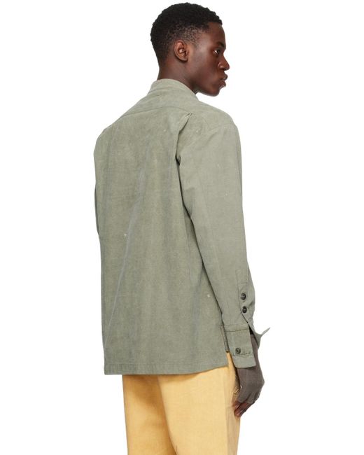 Greg Lauren Green Khaki Tent Jacket for men