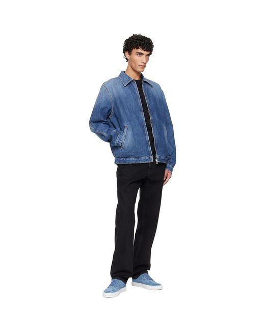 Givenchy Blue Zipped Denim Jacket for men