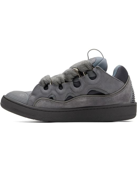 Lanvin Gray Monocolor Curb Sneakers