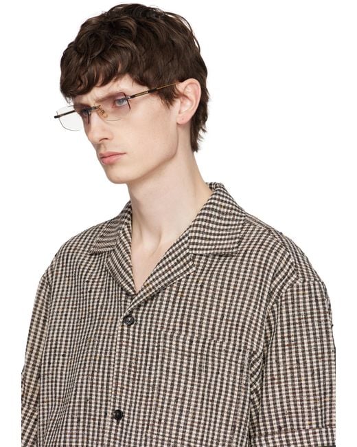 メンズ Dita Eyewear ガンメタル＆ゴールド Trysim.75 メガネ Black
