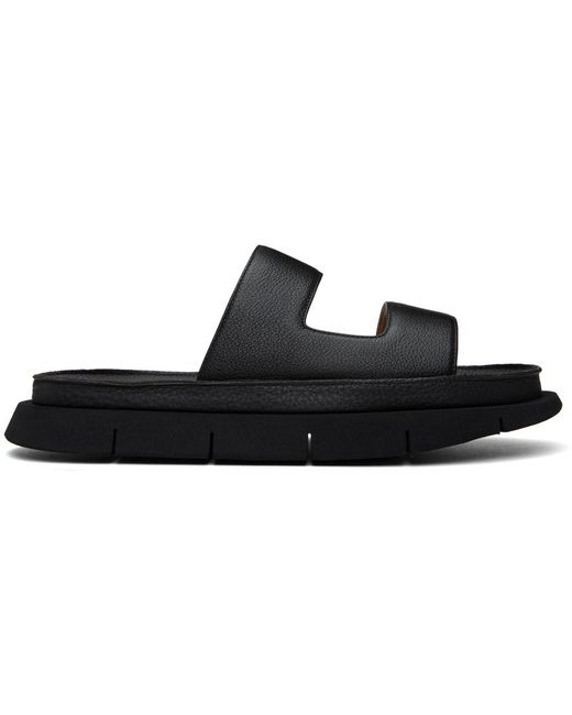 Marsèll Black Intagliato Sandals for men