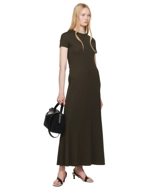 Totême  Black T-lock Woven-leather Bag