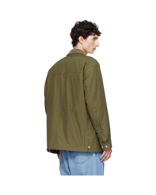 Boss Green Khaki Water-Repellent Field Checkered Lining Jacket for men