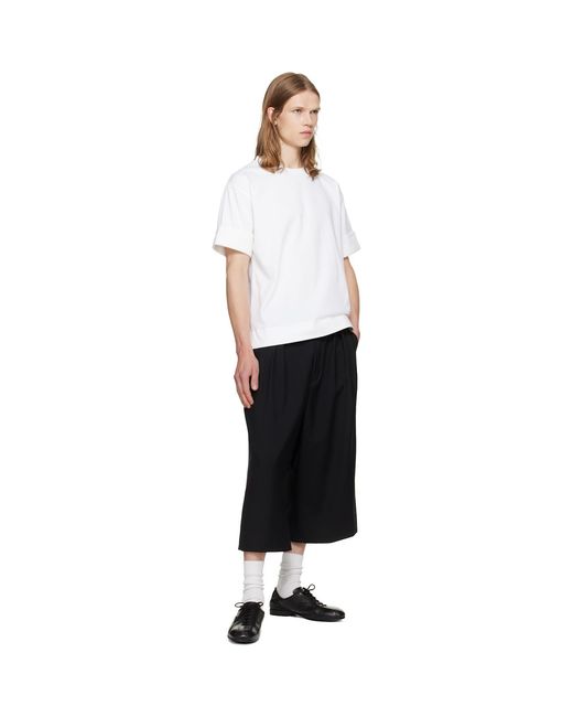 Simone Rocha White Fitted Wire Turnup T-Shirt for men