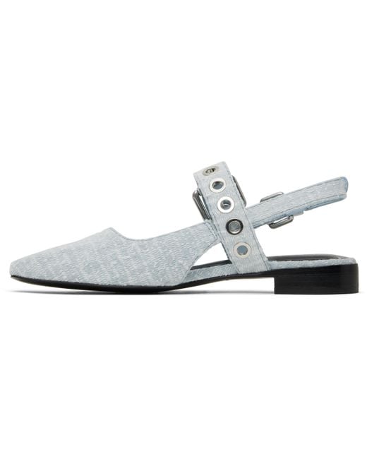 Rag & Bone Black Moto Astra Slingback Slippers