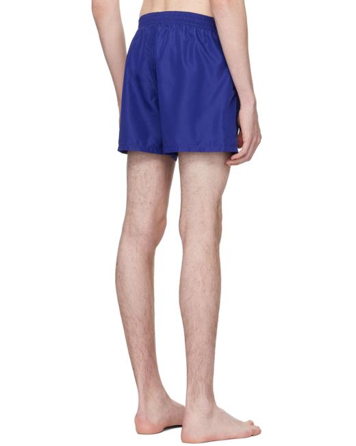 Balmain Blue Printed Swim Shorts for men