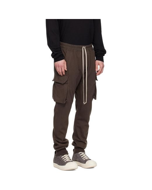 Rick Owens Black Temple Mastodon Cut Cargo Pants for men