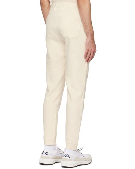 Pantalon de survêtement ajusté blanc cassé Sunspel pour homme en coloris Natural