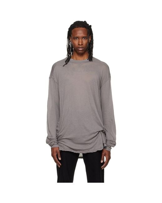 Rick Owens Gray Tower Rick S Jumbo L/S T-Shirt for men